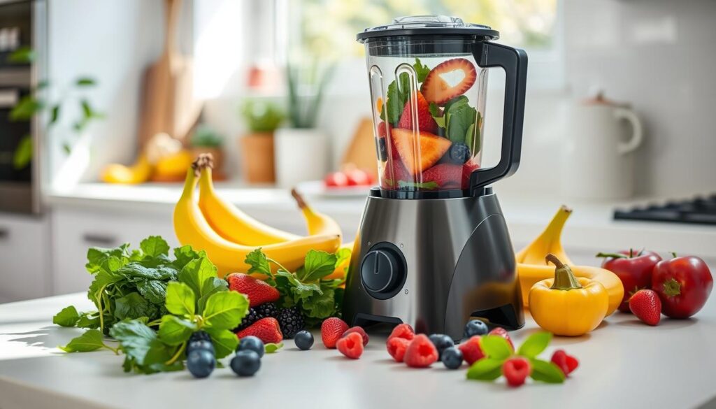 Smoothie blender i bruk